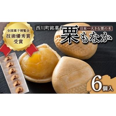 ふるさと納税 西川町 【第24回全国菓子大博覧会 技術優秀賞受賞】日本一大きな栗の木「栗もなか」 6個入