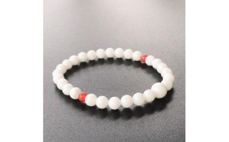 白サンゴ＆赤サンゴ2個 ブレスレット 女性用 高級 赤珊瑚 宝石 珊瑚 冠婚葬祭 高知県 須崎市 