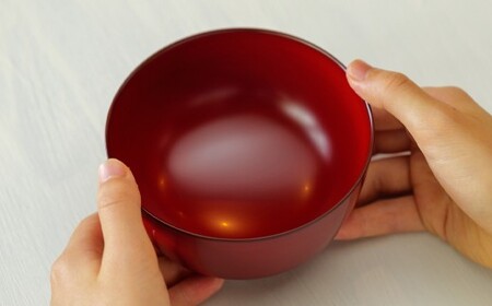  【滴生舎】 浄法寺漆器 角椀 （大） 【朱】／ 漆器 漆 浄法寺漆 木製 椀 岩手県 二戸市