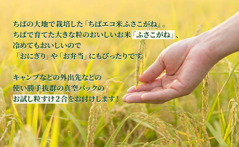 ふさこがね　真空パック　10キロ＋粒すけ2合　無洗米　定期便３ヶ月