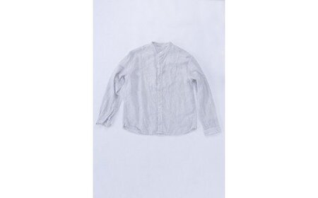 手染めリネン切替シャツ サイズ 3 LIGHT GRAY（薄墨染）　AO026