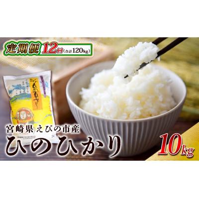 ふるさと納税 えびの市 【毎月定期便】えびの産 ひのひかり 10kg全12回