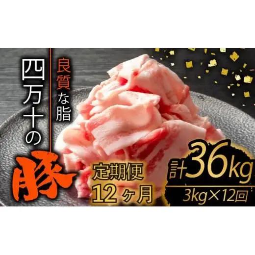 【 豚肉 】 豚肉定期便12ヶ月36kg
