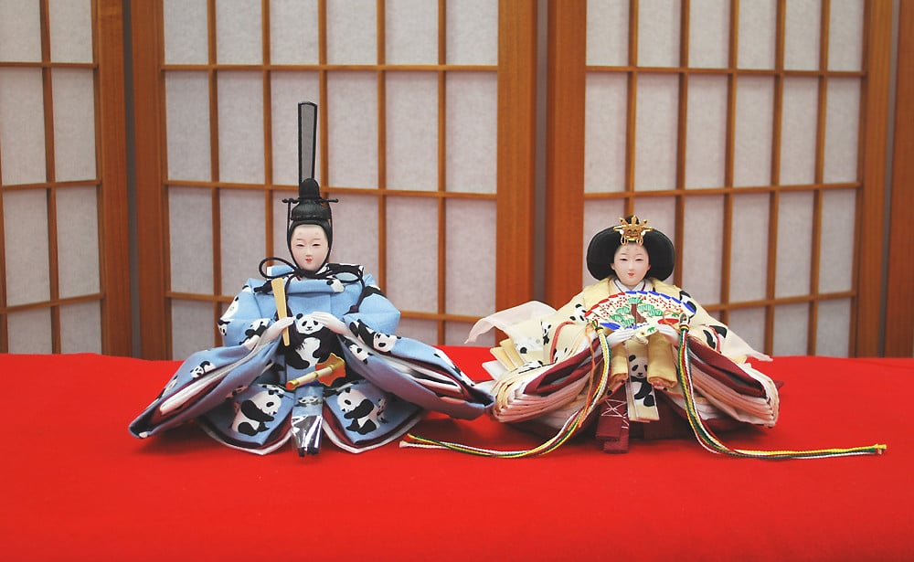 
            パンダ好きさんのためのおひな様（空）［森田人形製作］雛人形 ひな人形 No.296
          