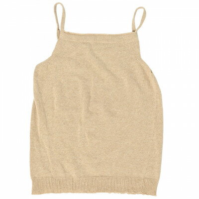 【ふるさと納税】日本製 オーガニックコットン ゆるふわ キャミ S-M 無縫製 ナチュラル(6661-7357)【1324125】