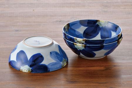 【波佐見焼】藍花 丸 小鉢 3点セット 食器 皿 【陶豊】 [OE11] 波佐見焼