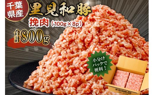 房総ブランド豚　里見和豚　小分け　挽肉800g（100g×8パック）個別包装　トレイ不使用 mi0017-0007