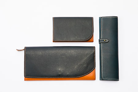 tanikoオリジナル 革3点セット（長財布・名刺入れ・ペンケース）Cセット【Taniko leather】 革 革製品 長財布 財布 名刺 名刺入れ ペンケース ケース ギフト 北海道 [AXAP003]