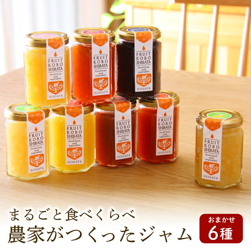 【ふるさと納税】 おまかせ ジャム 6種セット（6種×150g）【自家製 ジャム 詰合せ 手作りフルーツ りんご ル・レクチェ 桃 いちじく 和梨 ブルーベリー パン ヨーグルト 菓子 ケーキ 贈り物 ギフト 洋梨 もも なし 果物 贈り物 ギフト 高橋農園 新潟県 新発田市】
