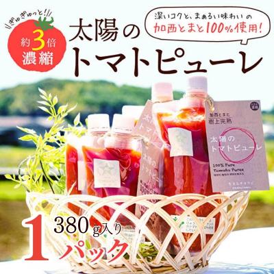 ふるさと納税 加西市 太陽のトマトピューレ 380g×1本[No5698-1655]