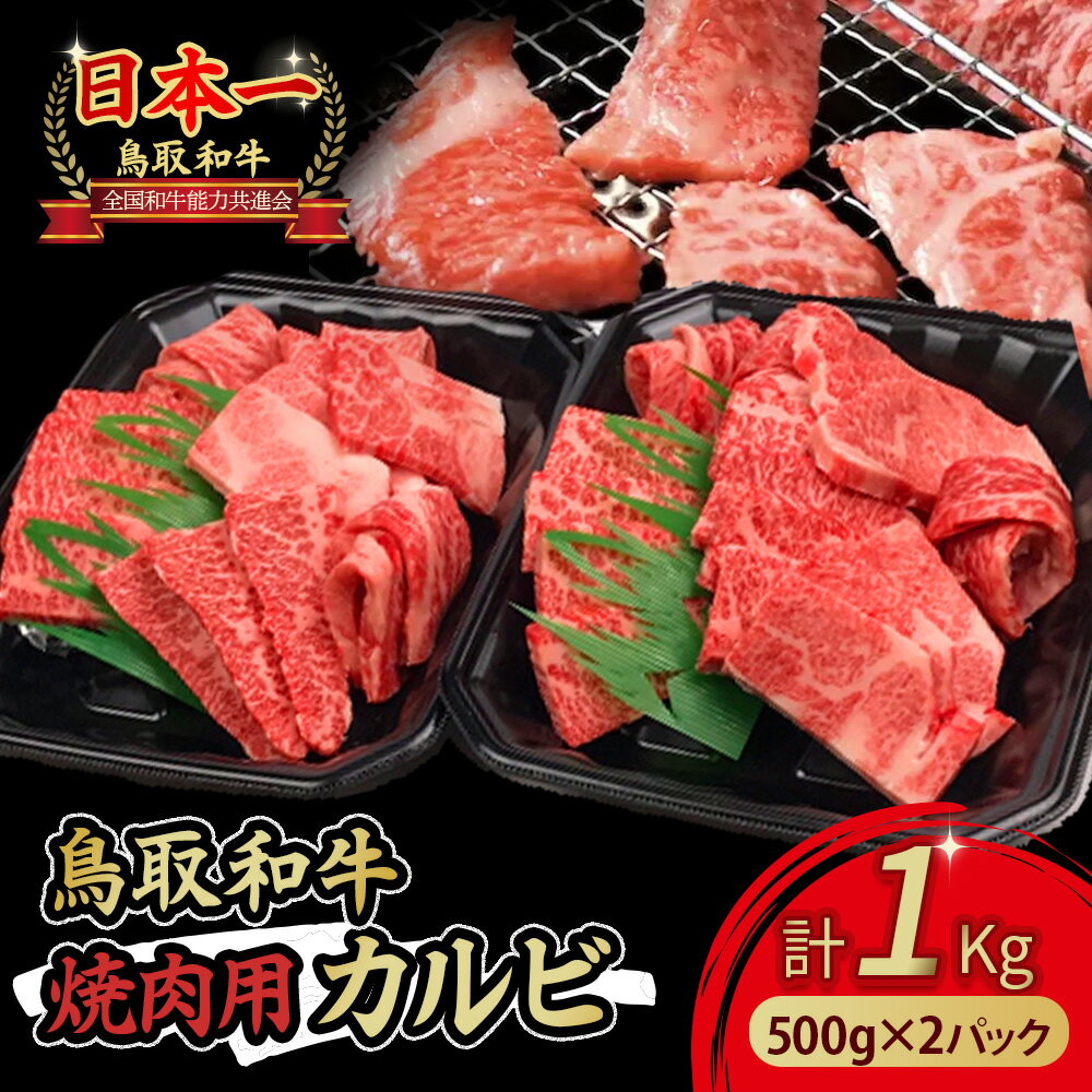 【ふるさと納税】鳥取和牛 焼肉 用 カルビ 1kg（約500g×2） 牛肉 バーベキュー 肉 鳥取和牛 ブランド牛 焼肉 国産