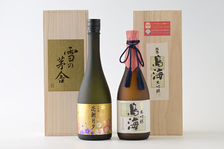 由利本荘地酒究極の逸品セット 合計2本（雪の茅舎 大吟醸 花朝月夕 720ml、天寿 大吟醸 鳥海 720ml）