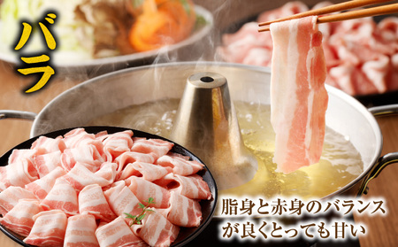 宮崎県産豚 花盛しゃぶしゃぶ 2皿（バラと肩ロース） 豚 しゃぶしゃぶ セット