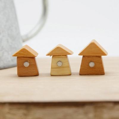 ふるさと納税 木津川市 【木のマグネット】木のおうち　小さな木のインテリア　5個セット |  | 02