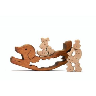 ふるさと納税 河内長野市 イヌゆらゆら　知育玩具 木製パズル |  | 02