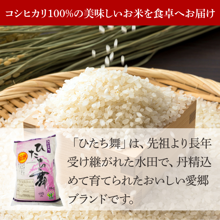 ひたち舞（コシヒカリ精米）10kg【こしひかり お米 ブランド米 白米 茨城県 北茨城市】(BL101)