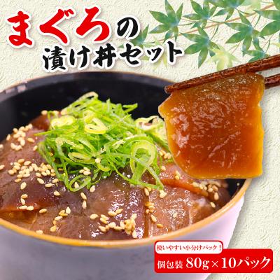 ふるさと納税 室戸市 まぐろ漬け丼セット 80g×10パック マグロ 漬け丼 小分け