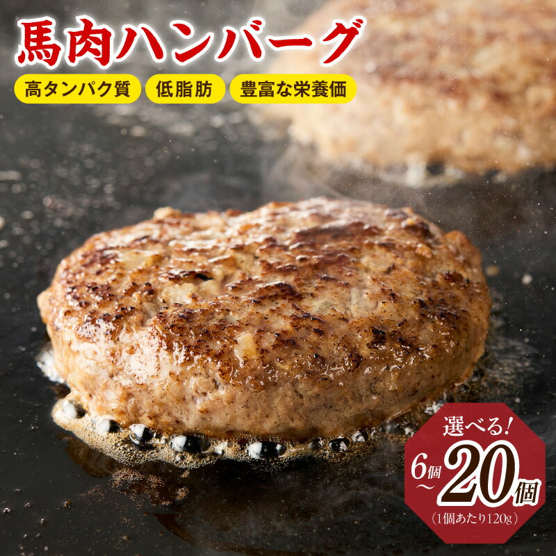 【ふるさと納税】＼選べる／ 馬肉ハンバーグ 総量 720g / 1.2kg / 2.4kg 特別規格 個包装 ハンバーグ 馬肉 高タンパク 低脂肪 鉄分 健康志向 栄養豊富 ヘルシー 旨み 便利 簡単調理 おかず お弁当 冷凍 大阪府 泉佐野市 送料無料 肉の泉佐野