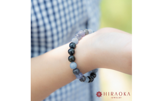 ビジネス運UPパワーストーンブレスレット(仕事01)･8mm玉 (17.6cm)