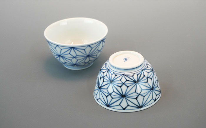 【波佐見焼】麻葉染付 茶器セット 湯飲み 急須 ティーポット 陶器【岩永製陶】 [ZD18]