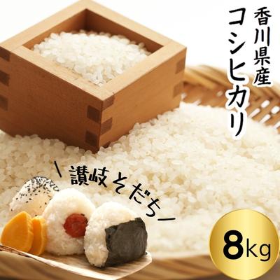 【ふるさと納税】令和7年 香川県産「コシヒカリ」 8kg 讃岐育ち 精米 お米 水 土 空気 自然 恵み おいしい 旨み 粘り 　お届け：2025年9月上旬より順次お届け開始