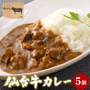 【ふるさと納税】牛正 仙台牛 カレー 5個