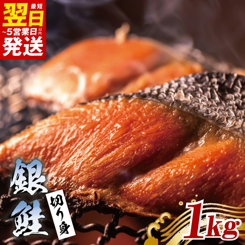 【ふるさと納税】漁師が目利きした 銀鮭 切り身 合計 1kg 訳あり サイズ不揃い 塩焼き ホイル焼き ムニエル 味噌漬け おかず お弁当 簡単調理 鮭 サーモン 魚介 海鮮 魚 海産物 水産加工品 冷凍 最短 翌日発送 5営業日 大阪府 泉佐野市 送料無料