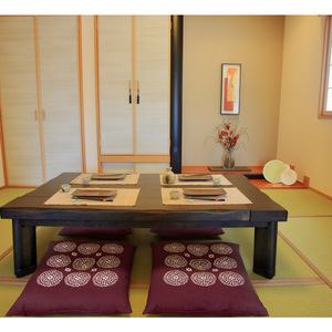 5枚組座布団　王朝　銘仙判 _エンジ【G0698】