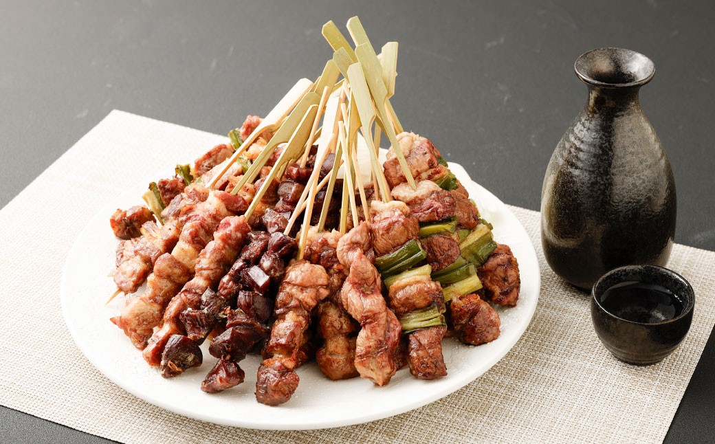 
            《3ヶ月定期便》 『京鴨』串6種バーベキューセット（約1.1kg） ／ むね串 むねネギ串 もも串 ももネギ串 砂ずり串 ササミ串 
          