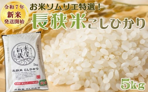 《令和７年産 新米》【米屋新蔵】お米ソムリエ特選『長狭米コシヒカリ』５kg　[0016-0028]