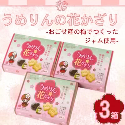 
            うめりんの花かざり　10枚入×3個セット　梅ジャム入りクッキー【1640859】
          