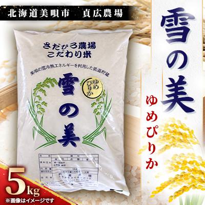 ふるさと納税 美唄市 令和7年度産　北海道美唄市　ゆめぴりか　精米(5kg)　貞広農場
