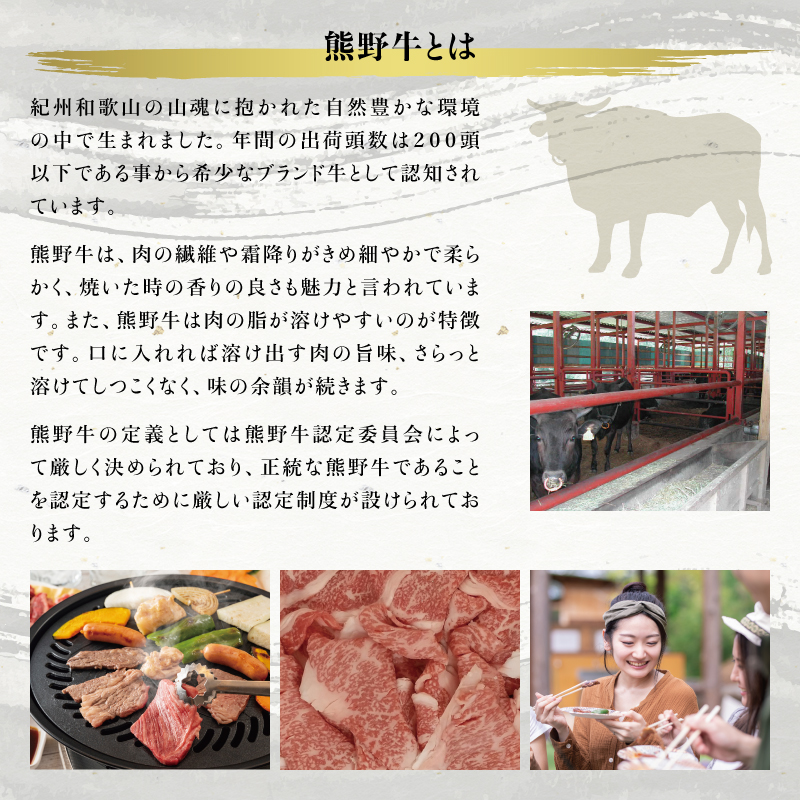 希少和牛 熊野牛上モモ すき焼き用　約500g＜冷蔵＞【sim104】
