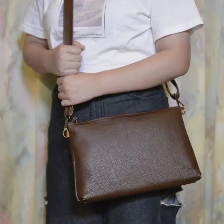 ショルダーポーチ Lサイズ キャメルブラウン AX107-1