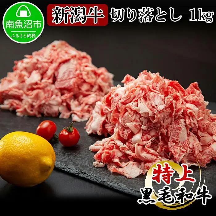 新潟牛 南魚沼産 にいがた 黒毛和牛 切り落とし 大容量 1kg｜チルド