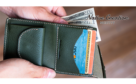 Native Creation コンパクト財布 ミニ財布 NC3771V 全7色 栃木レザー【納期1～3カ月】 ファッション小物  OLIVE
