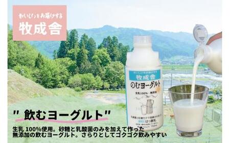 【 3ヶ月 定期便 】飛騨の牛乳屋こだわり 牛乳 3本 飲むヨーグルト 2本 セット 低温殺菌 無添加 牧成舎 飛騨高山 TR3334