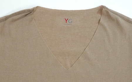 グンゼ YG カットオフVネックTシャツ Lサイズ3枚セット（ブラックモク）GUNZE　肌着 男性 メンズ 特許製法 洗濯耐久性 着圧 均一 抗菌 防臭