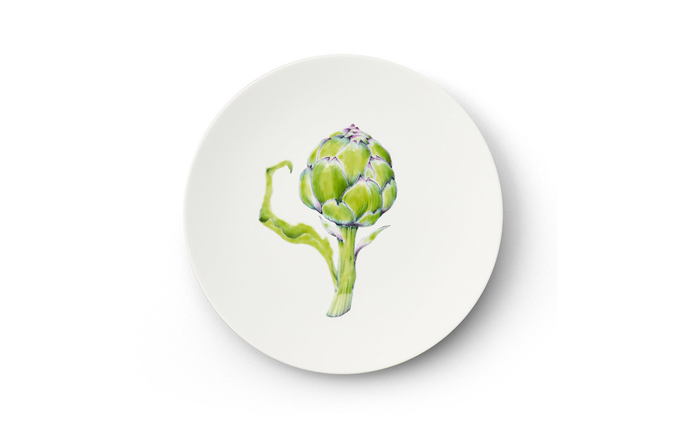 
【伊万里焼/畑萬陶苑】Restaurant MAISON（Paris）φ23.5cm Plate〈Artichoke〉
