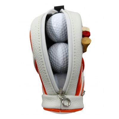 ふるさと納税 香芝市 キャディーバッグ型本革ゴルフボールケース　＜ホワイト＞ |  | 03