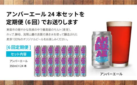 アンバーエール24本定期便（6回） クラフトビール