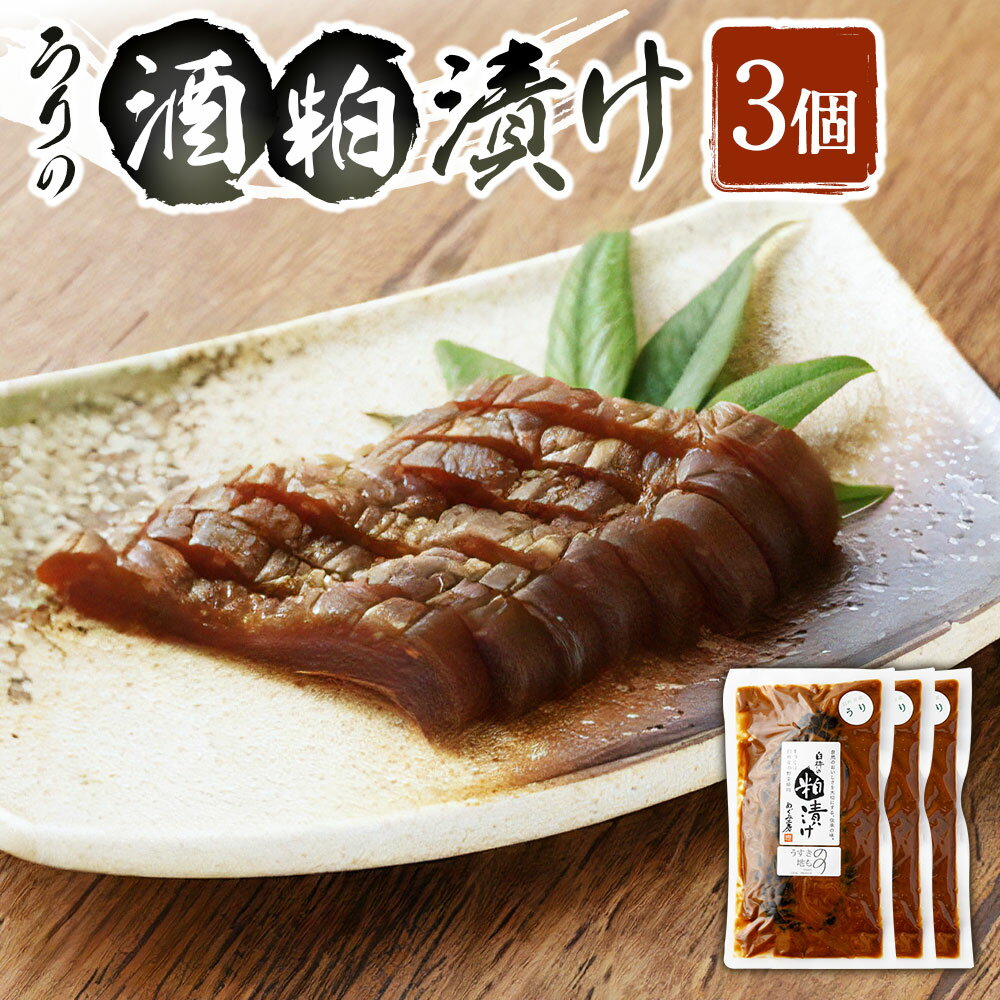 【ふるさと納税】うりの酒粕漬け(3個) 酒粕漬け 粕漬け かす漬け 酒粕 漬物 瓜 うり 野菜 やさい 食品 九州 大分県 臼杵市 常温 送料無料