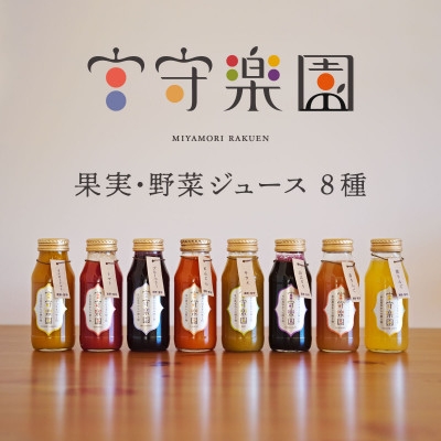 
                  宮守楽園 ジュース 8種 合計 8本 セット 宮守川上流生産組合 遠野市【1635008】
                