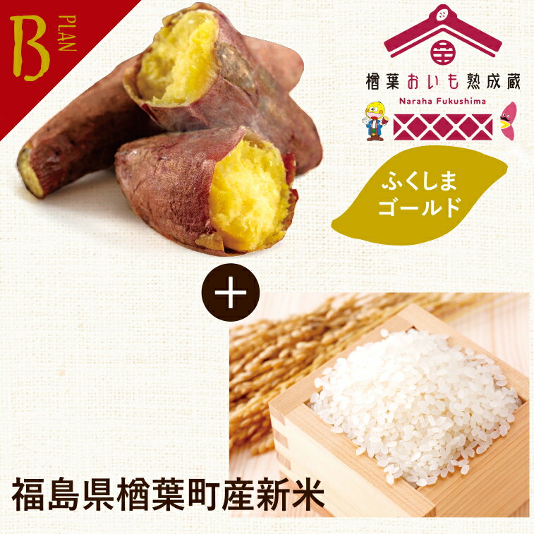 【ふるさと納税】 ＜通常B＞2025年度おいも株オーナー制度1口セット ふくしまゴールド＋楢葉町産新米【芋 さつまいも 米 新米 福島県産 福島 ふくしまゴールド 株 オーナー おいも 株オーナー 産地直送 楢葉町 楢葉 セット】