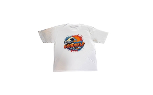 シャツ GOODHELP　Raging　Wave　T-shirt　white Tシャツ ロンT 波 寒川町