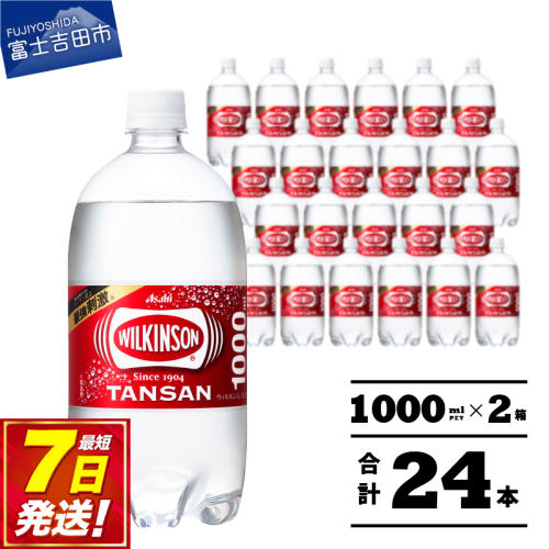 【炭酸水】ウィルキンソン　タンサン　PET1L×2箱(24本入)