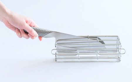 すっきり暮らすセット（浅型+マット+包丁スタンド）水切りかご ステンレス 食洗機対応 燕三条製 [ビーワーススタイル] 【019S123】