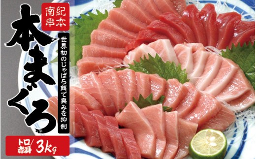 
                  本マグロ トロ＆赤身セット 3kg（養殖） 濃厚な赤身と高級部位トロの鮪好きにはたまらないセット 【串本町×北山村】【配達指定日不可】 高級 クロマグロ マグロ中トロ【nks112-cho】
                
