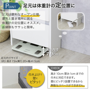 薄型ランドリー収納 【小サイズ（幅45）】ランドリーラック 奥行き20cmの超薄型 脱衣所や洗面所収納 収納整理 21711(SIR-711)加茂市 川口工器株式会社