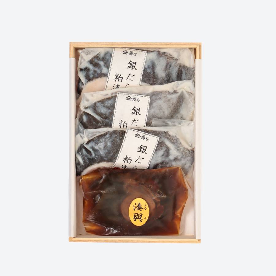 ＜湊与＞本煮鮑と銀だら粕漬けセット
